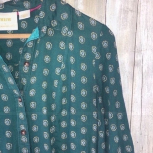Maeve Green High Low Dot Tunic - Picture 5 of 8